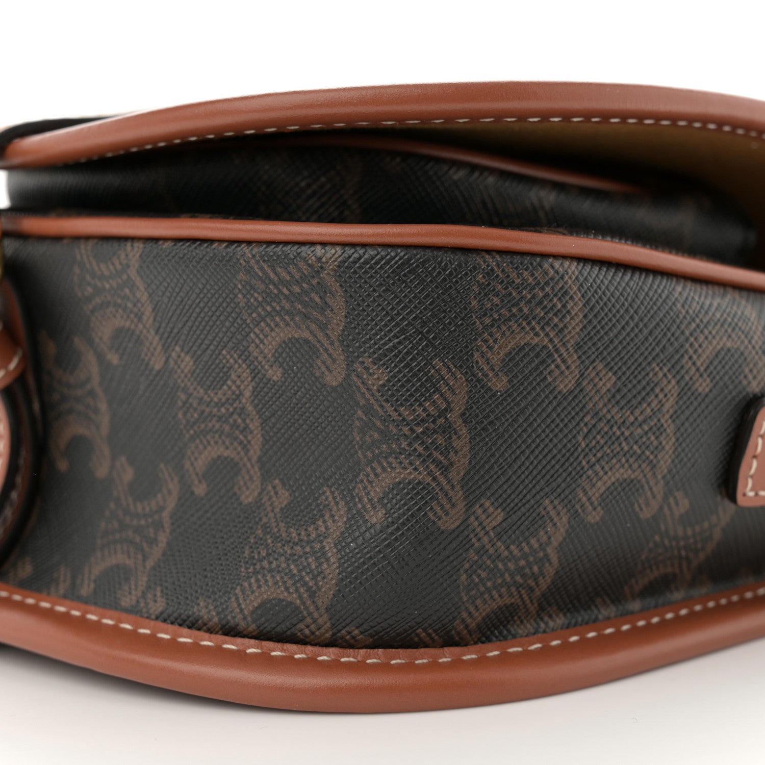 Celine Triomphe Canvas Medium Folco Bag Tan 10 of 10