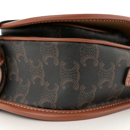 Celine Triomphe Canvas Medium Folco Bag Tan 10 of 10