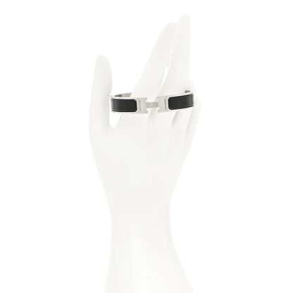 Hermes Enamel Narrow Clic Clac H Bracelet PM Black 2 of 9
