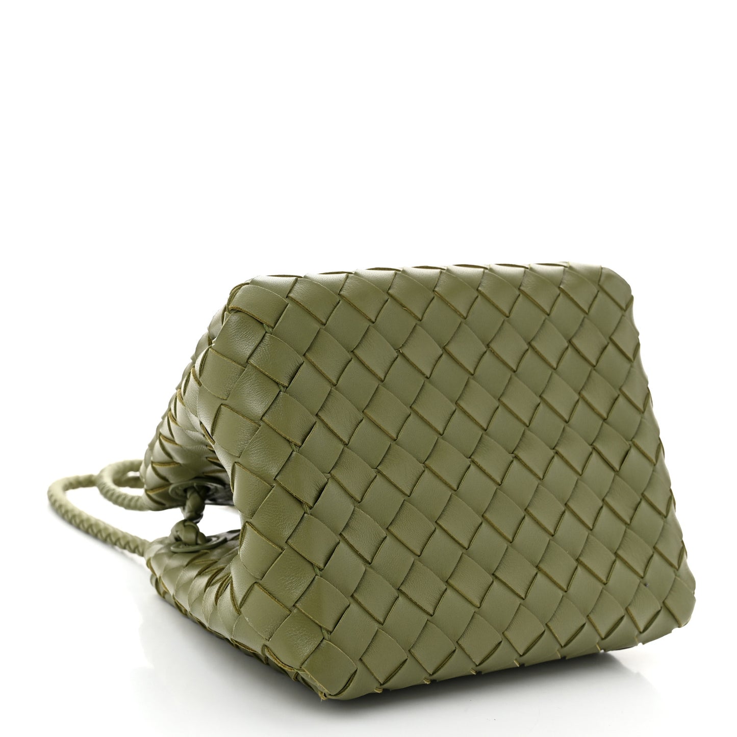 Nappa Intrecciato Small Parachute Shoulder Matcha