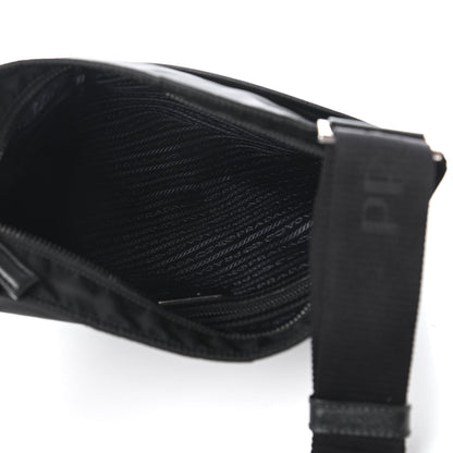 Prada Tessuto Nylon Saffiano Flat Messenger Bag Black 5 of 10