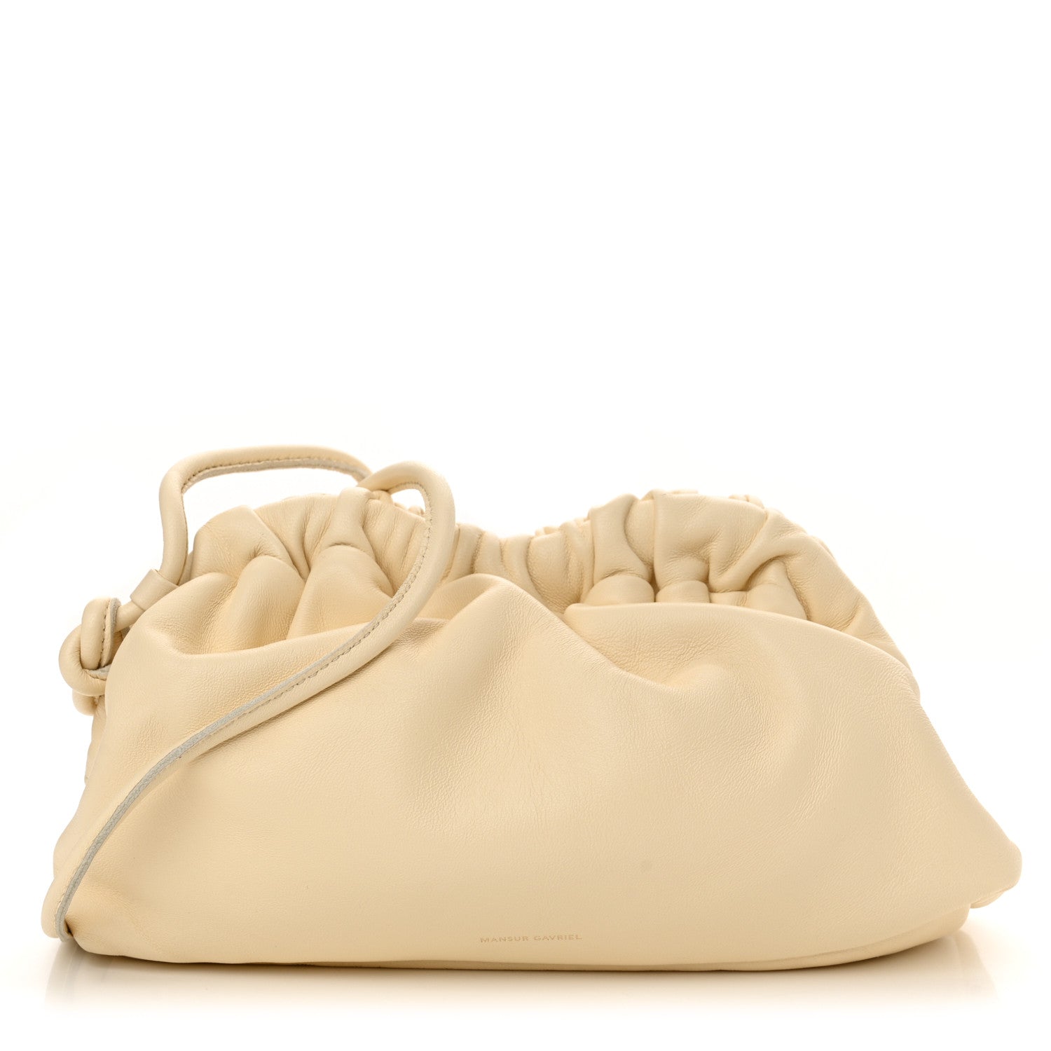 Mansur Gavriel Lambskin Mini Cloud Clutch Pearl 1 of 10