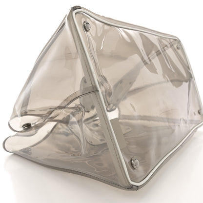 Prada Vinyl Calfskin Tote Transparent White 9 of 14