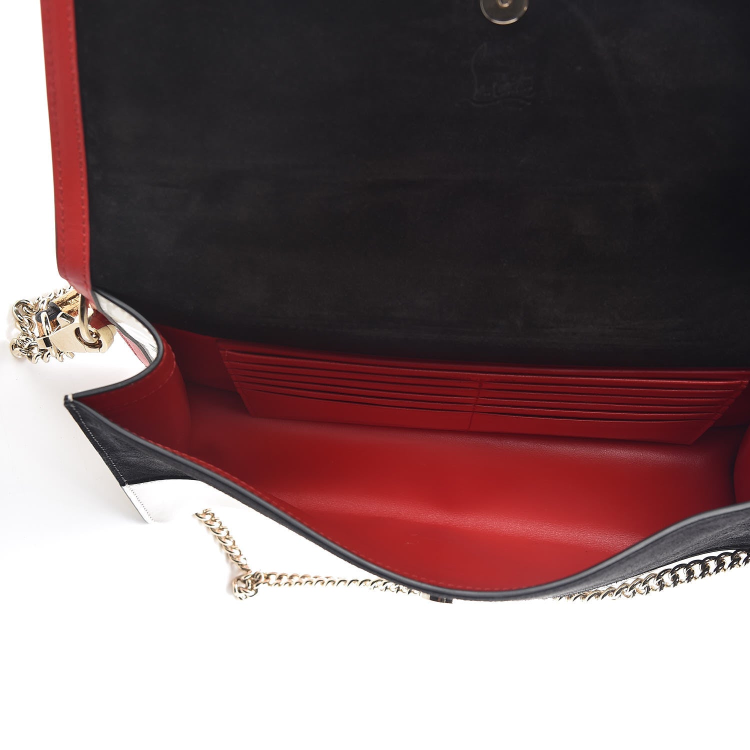 Christian Louboutin Calfskin Broken Glass Loubiblues Disikroul Satchel Latte Bronze 11 of 23