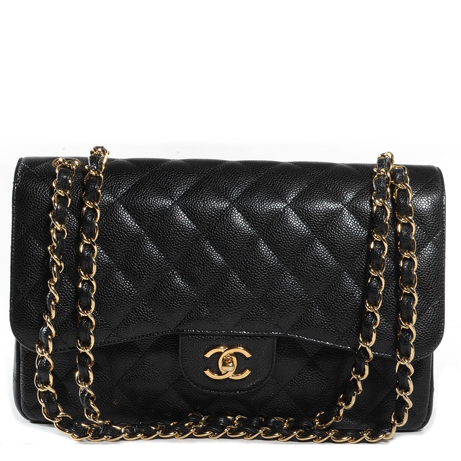 Chanel Caviar Quilted Jumbo Double Flap Black 1 of 8