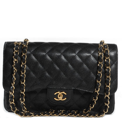 Chanel Caviar Quilted Jumbo Double Flap Black 1 of 8