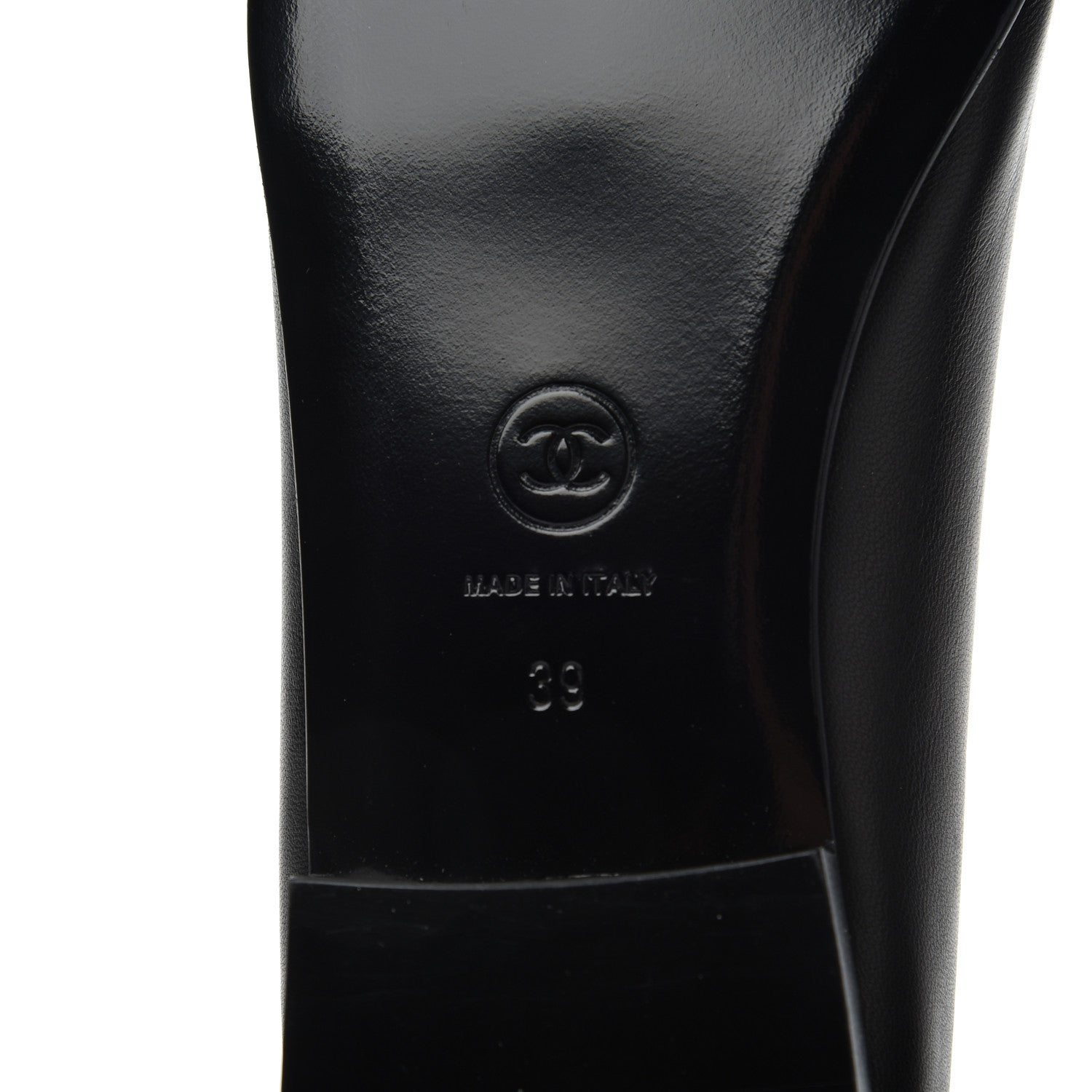 Chanel Lambskin Patent Calfskin CC Cap Toe Ballerina Flats 39 Black 7 of 16