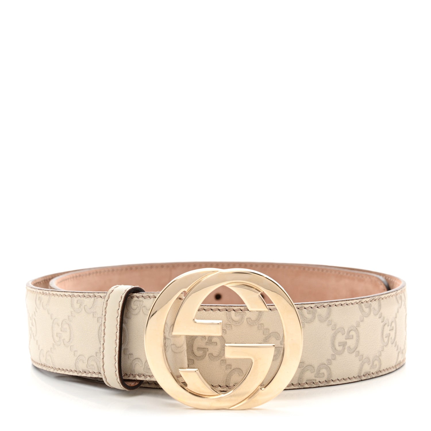 Gucci Guccissima Interlocking G 40mm Belt 85 34 Off White 1 of 5