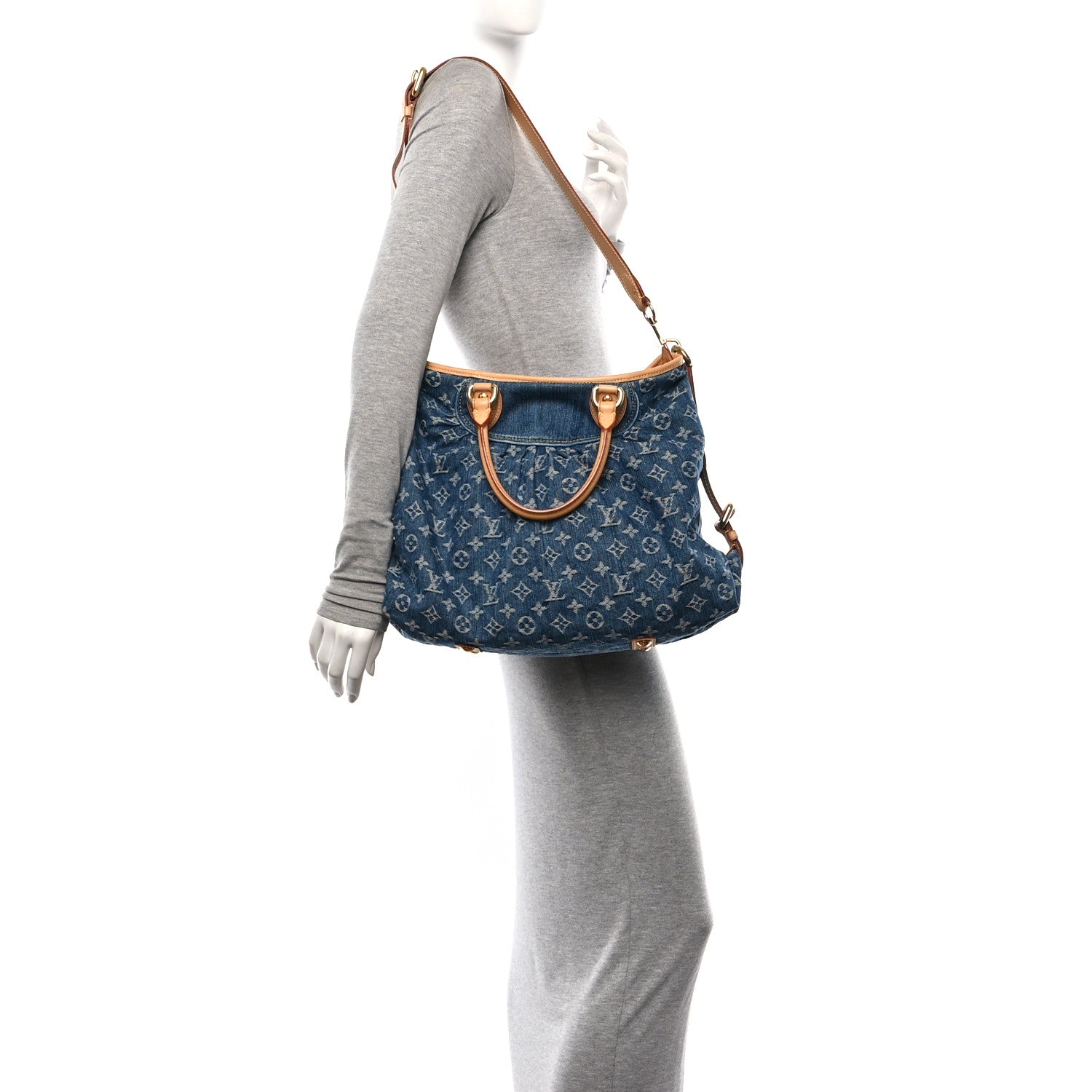 Louis Vuitton Denim Neo Cabby GM Blue 2 of 11