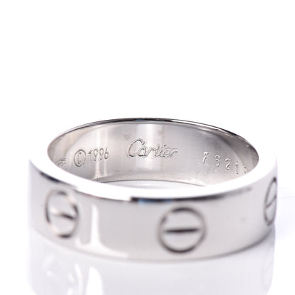 Cartier 18K White Gold 5.5mm LOVE Ring 54 6.75 4 of 7