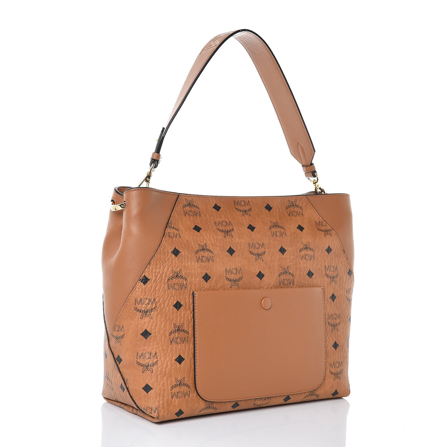MCM Visetos Medium Klara Hobo Cognac 3 of 7