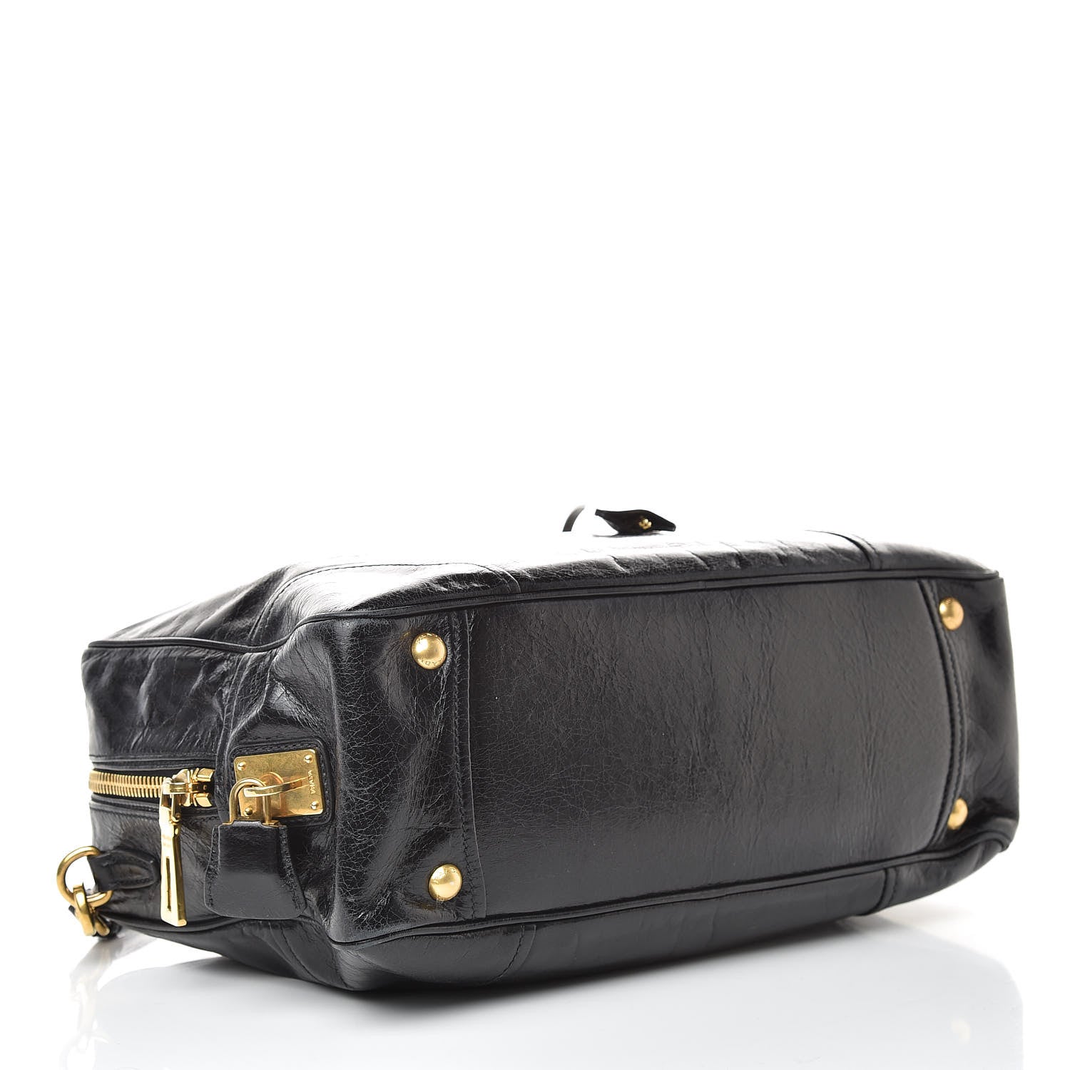 Prada Vitello Shine Bauletto Black 5 of 14