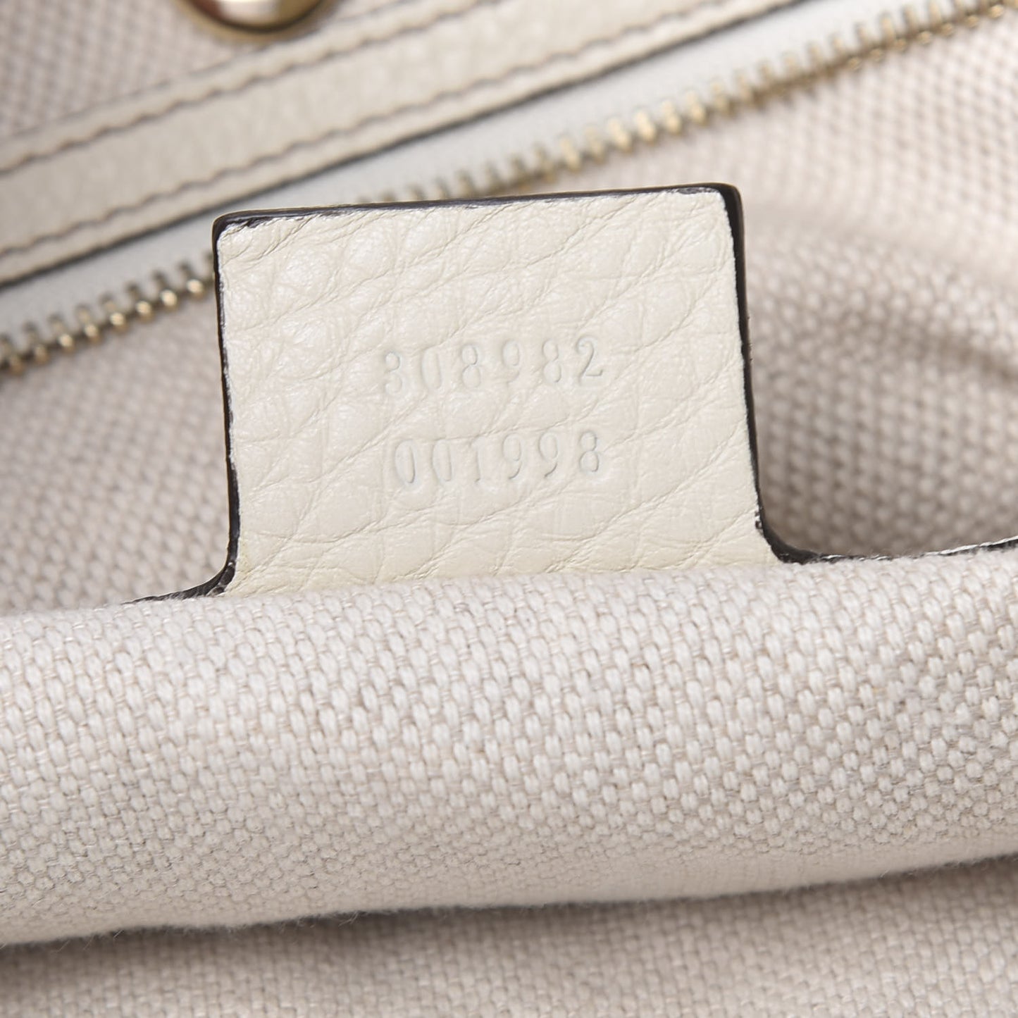 Pebbled Calfskin Medium Soho Chain Shoulder Bag Off White