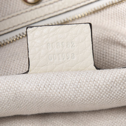 Gucci Pebbled Calfskin Medium Soho Chain Shoulder Bag Off White 6 of 9