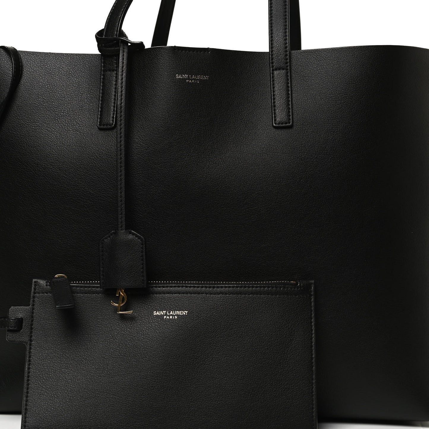 Calfskin Large Shopping Tote Black