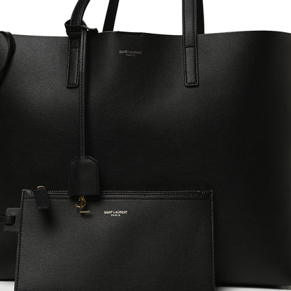 Saint Laurent Calfskin Large Shopping Tote Black 6 of 9