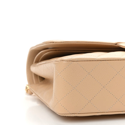 Chanel Caviar Quilted Medium Double Flap Beige 9 of 10