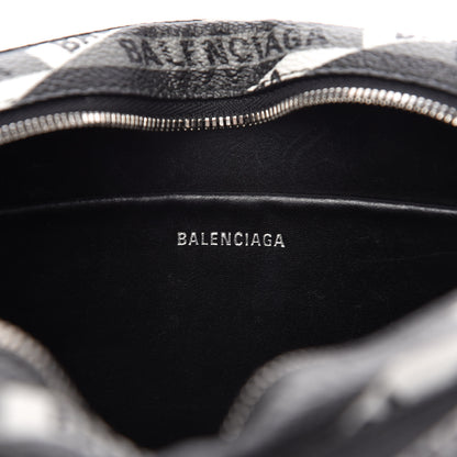 Balenciaga Coated Canvas Losange Monogram S Camera Bag Black Grey 8 of 10