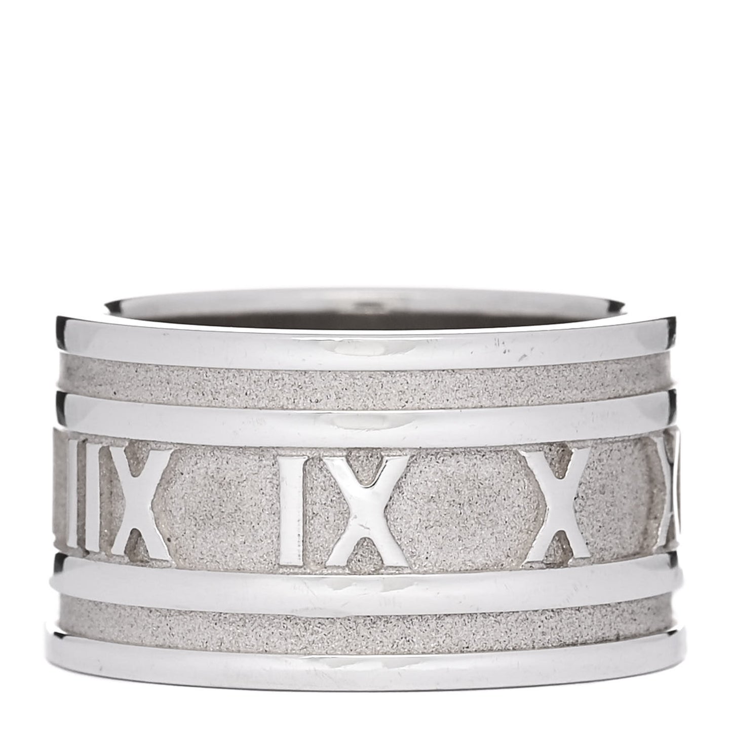 Sterling Silver 12mm Atlas Band Ring 55 7.25