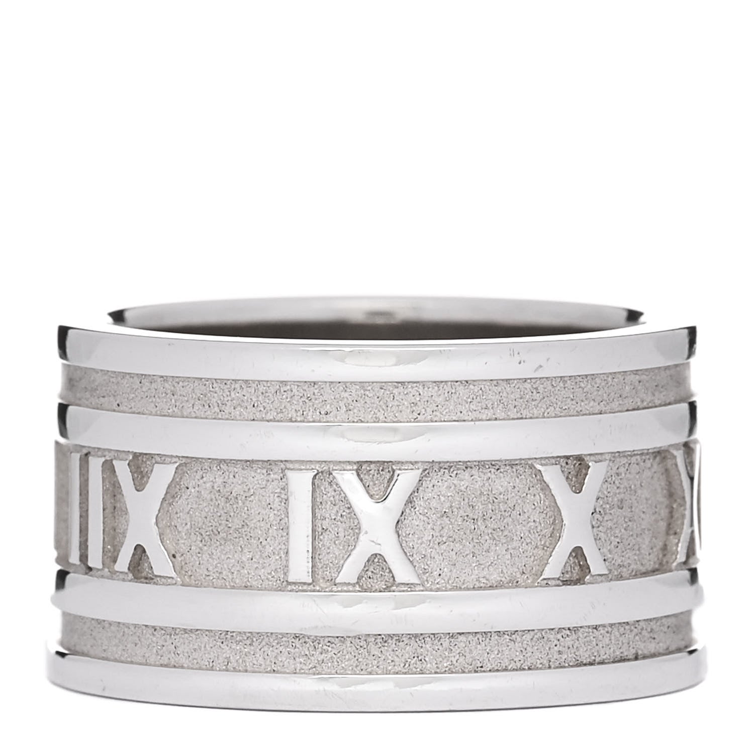 Tiffany Sterling Silver 12mm Atlas Band Ring 55 7.25 1 of 4