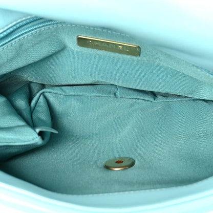 Chanel Lambskin Quilted Large Chanel 19 Flap Light Blue 5 of 10