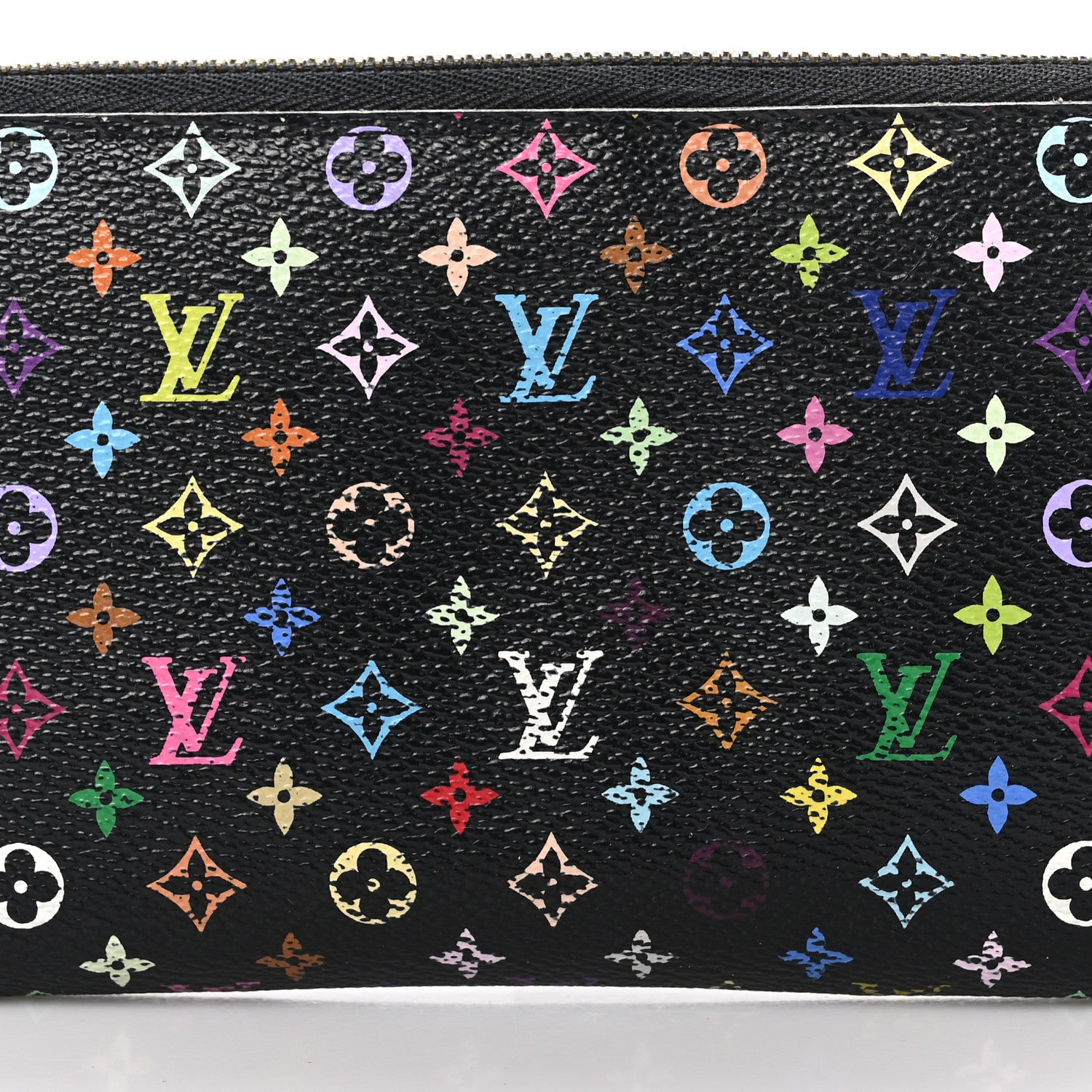 Louis Vuitton Monogram Multicolor Zippy Wallet Black Grenade 8 of 9