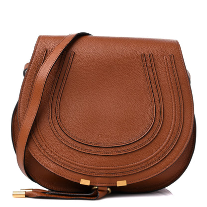 Chloe Calfskin Medium Marcie Round Crossbody Bag Tan 1 of 8