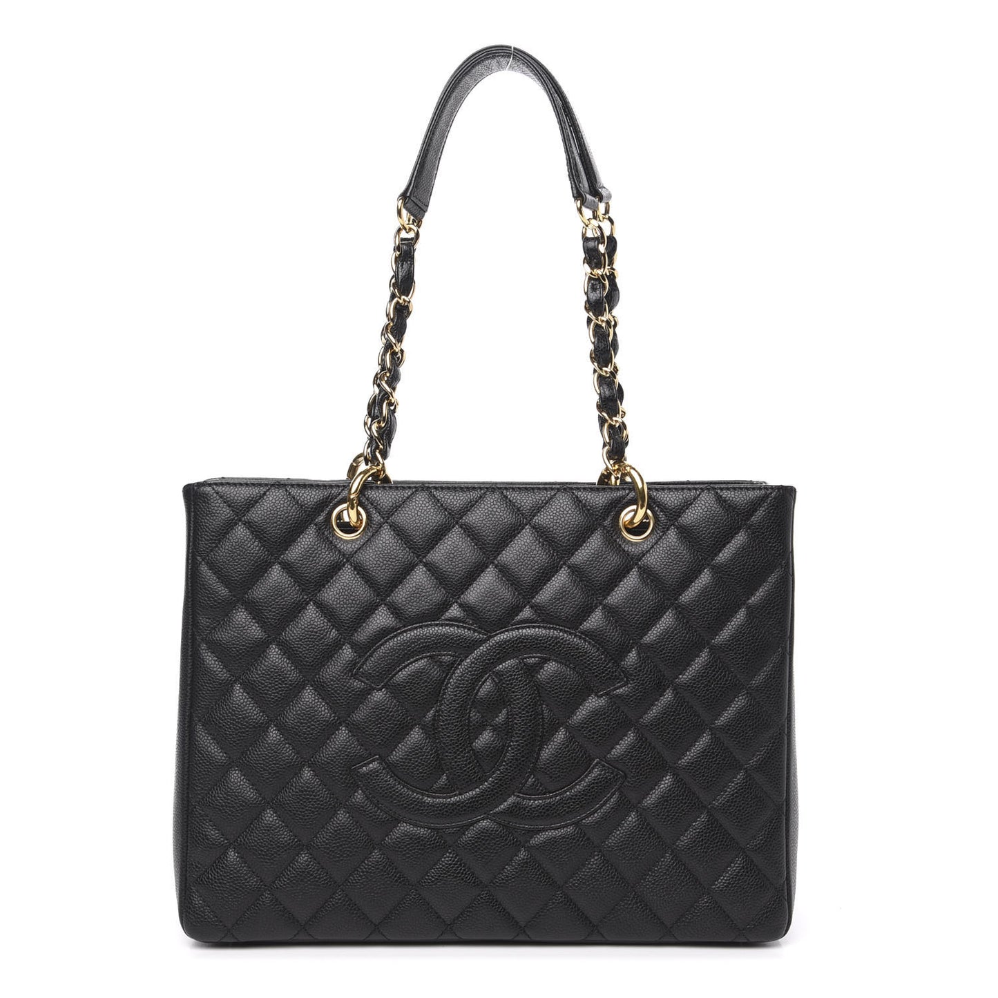 Caviar Quilted Grand Shopping Tote GST Black