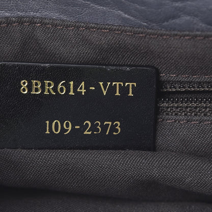 Fendi Crinkled Lambskin Mia Shoulder Flap Navy 7 of 15