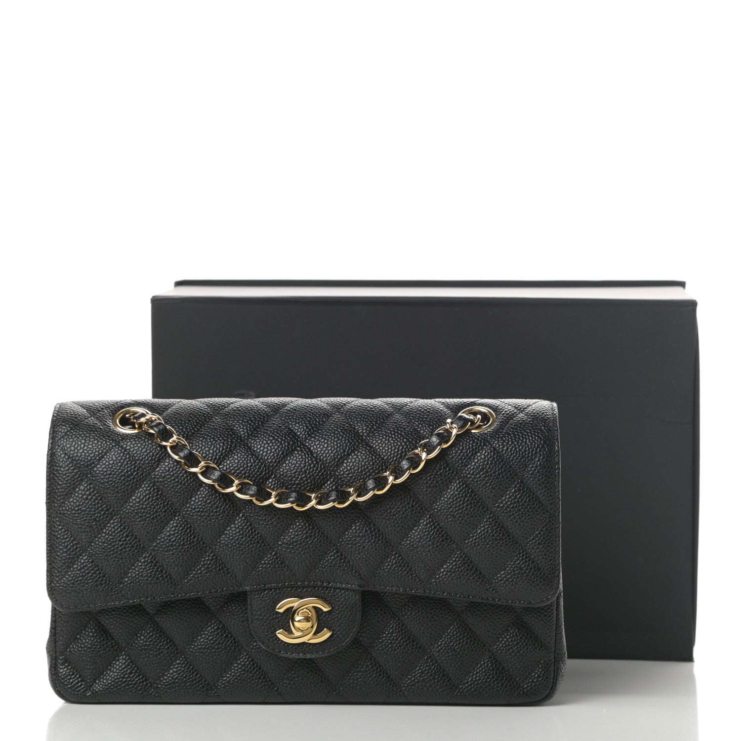 Chanel Caviar Quilted Medium Double Flap Black 13 of 13