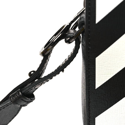 Off-White Saffiano Striped Mini Diag Bag Black White 10 of 10