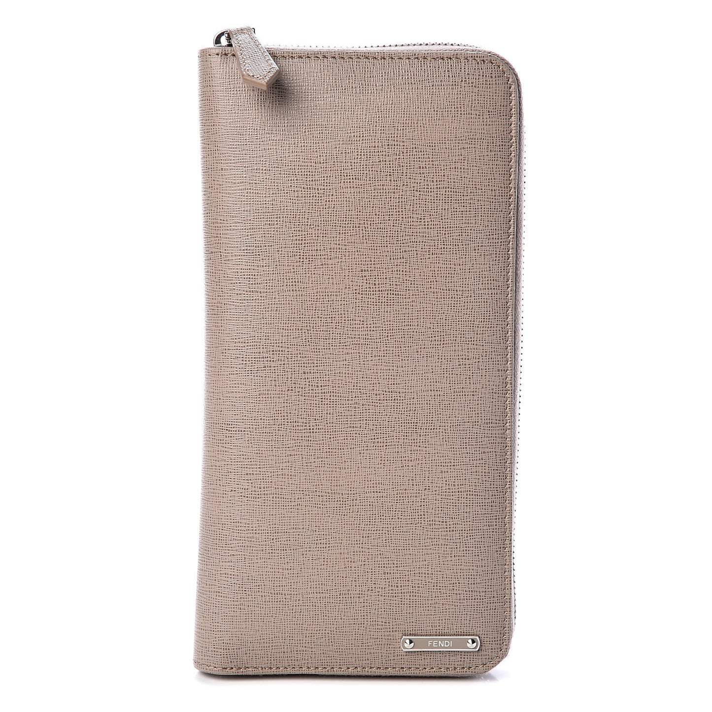 Vitello Elite Zip Around Wallet Tortora