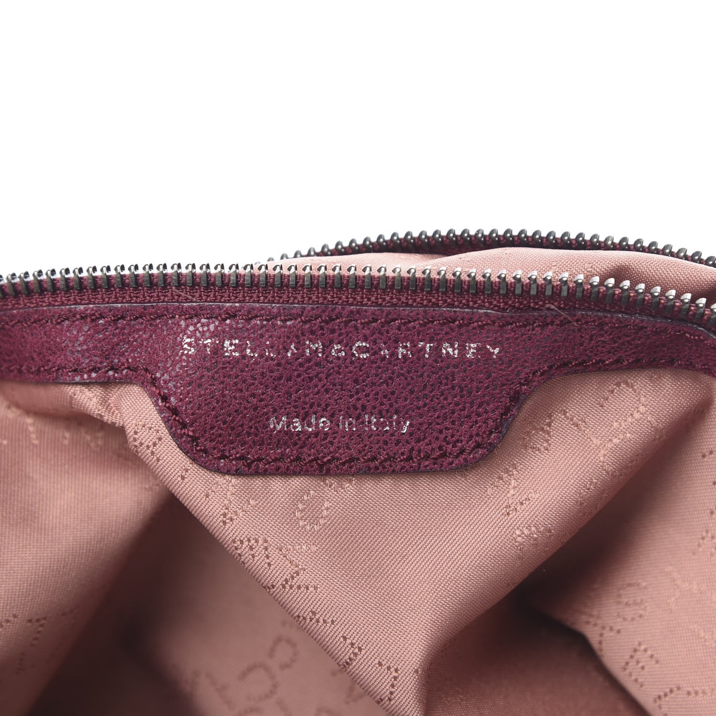Shaggy Deer Falabella Fold Over Tote Burgundy