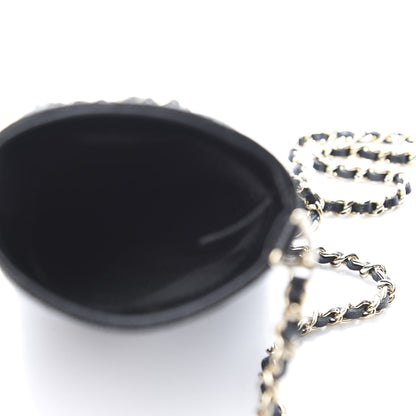 Chanel Caviar Quilted French New Wave Phone Holder With Chain Black 5 of 12