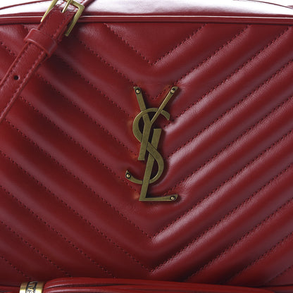 Saint Laurent Calfskin Matelasse Monogram Lou Camera Bag Rouge Eros 9 of 10