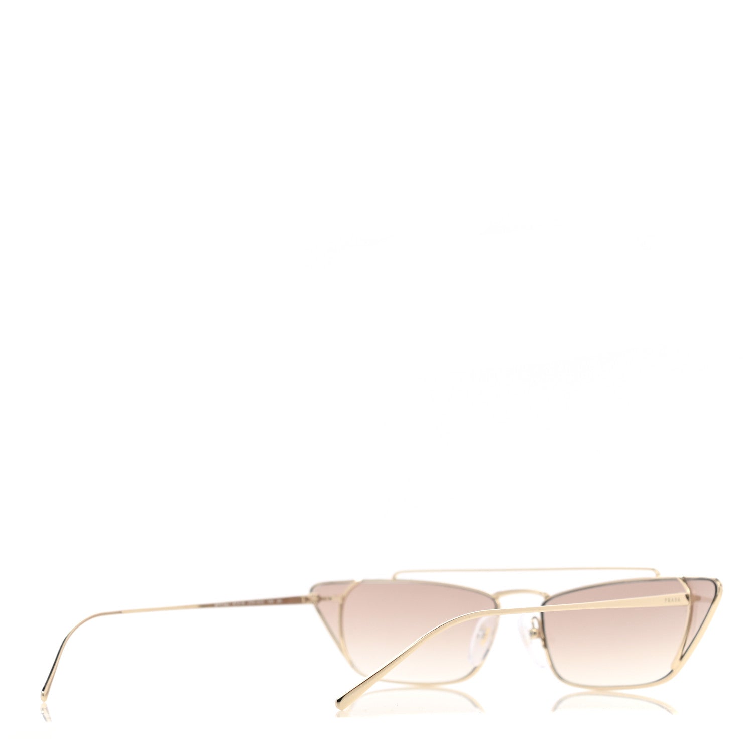 Prada Metal Cat Eye Sunglasses SPR 64U Gold 4 of 7
