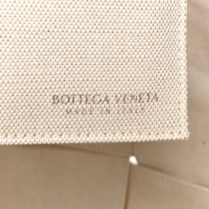 Bottega Veneta Canvas Maxi Intrecciato Large Arco Tote Beige Black 7 of 10