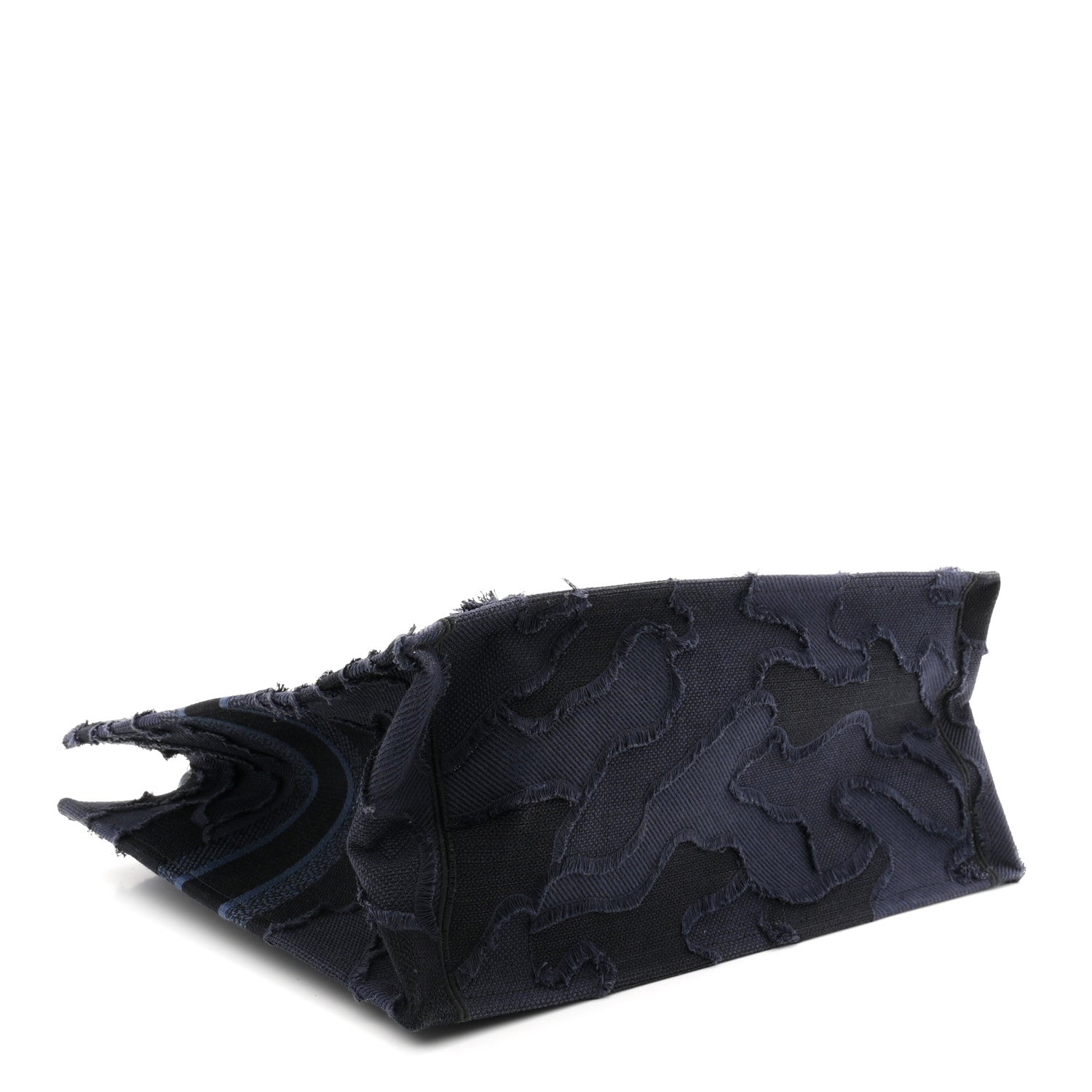 Christian Dior Canvas Embroidered Camouflage Book Tote Blue 4 of 10