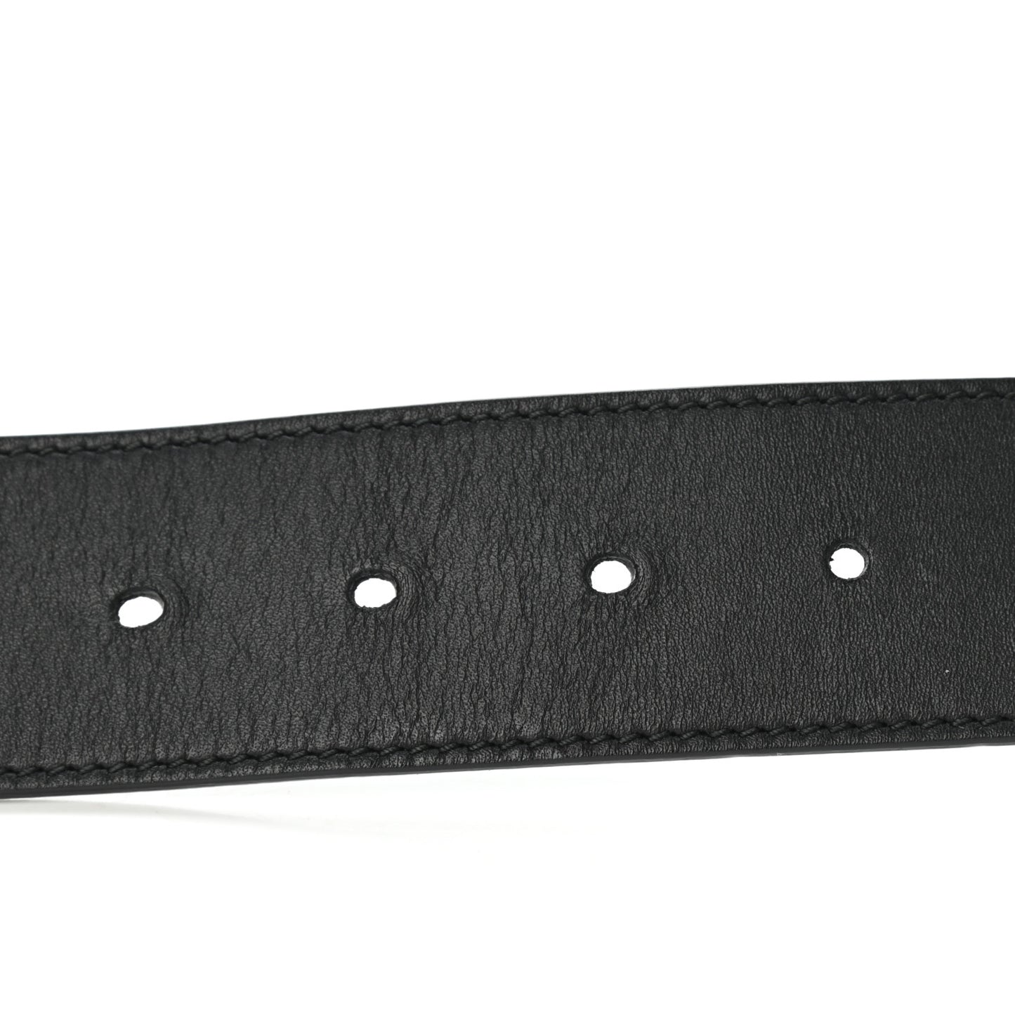 Moon Calfskin Nickel Double G 40mm Belt 90 36 Black