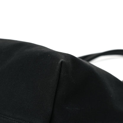 Balenciaga Cotton Canvas Calfskin Cities Paris Jumbo Small Tote Bag Black White 8 of 8