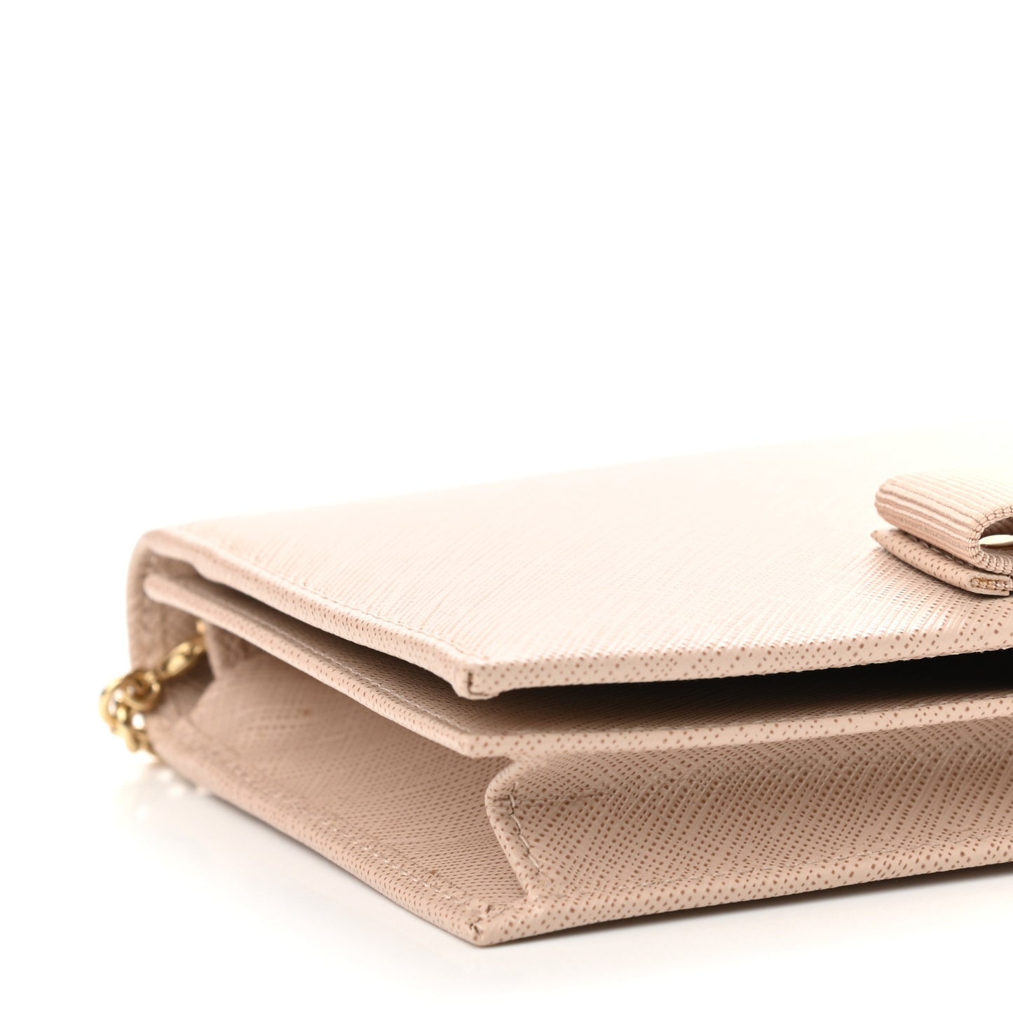 Calfskin Miss Vara Wallet On Chain New Bisque