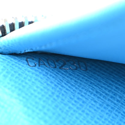 Louis Vuitton Taigarama Vertical Zippy Wallet Blue Lagoon 7 of 7