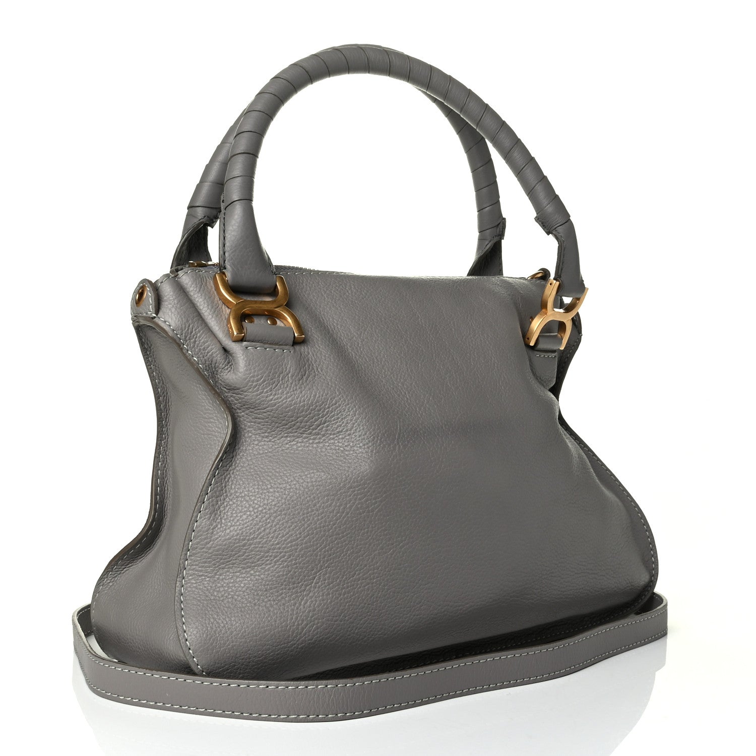 Chloe Calfskin Medium Marcie Satchel Cashmere Grey 2 of 7