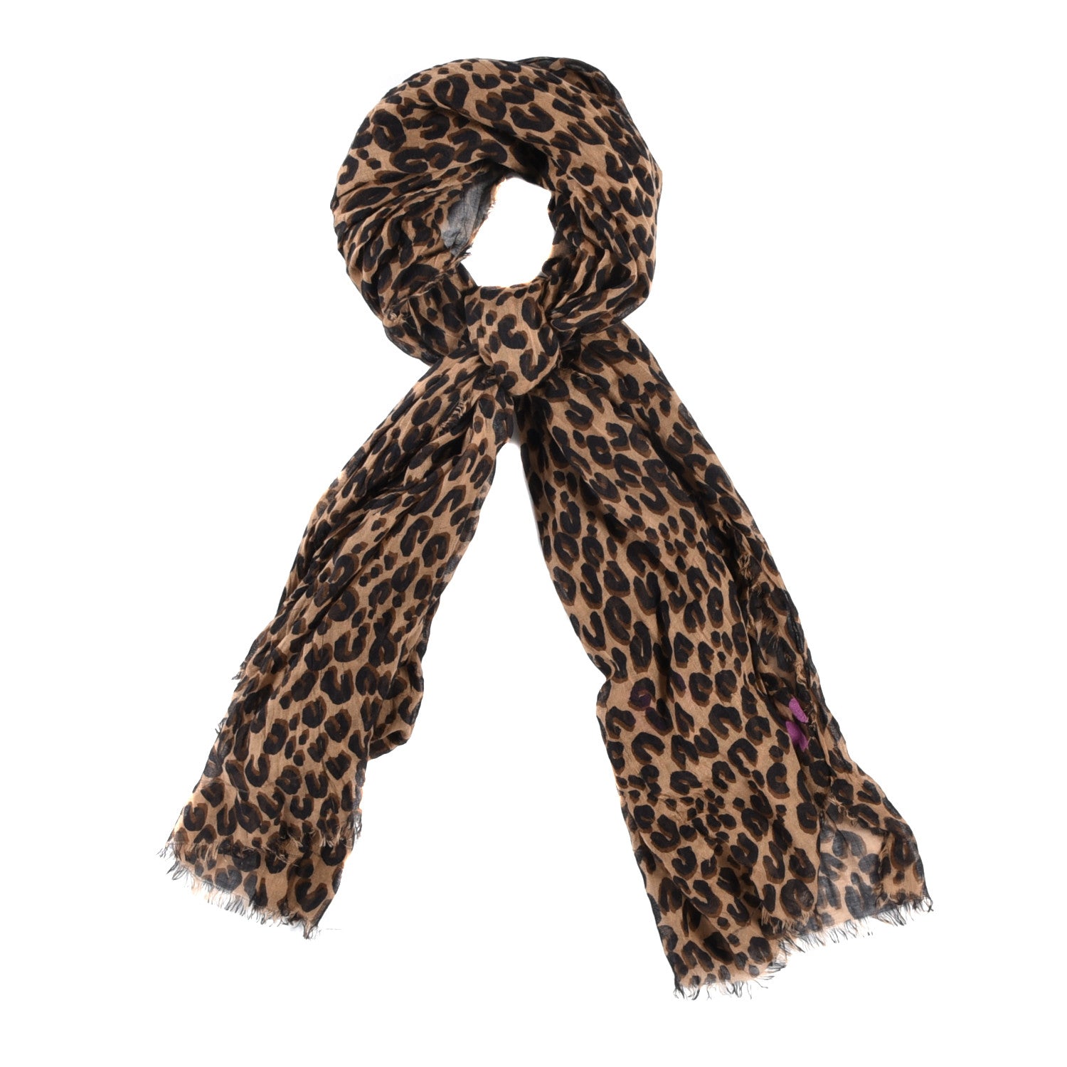 Louis Vuitton Cashmere Silk Leopard Etole Stole Marron 1 of 3