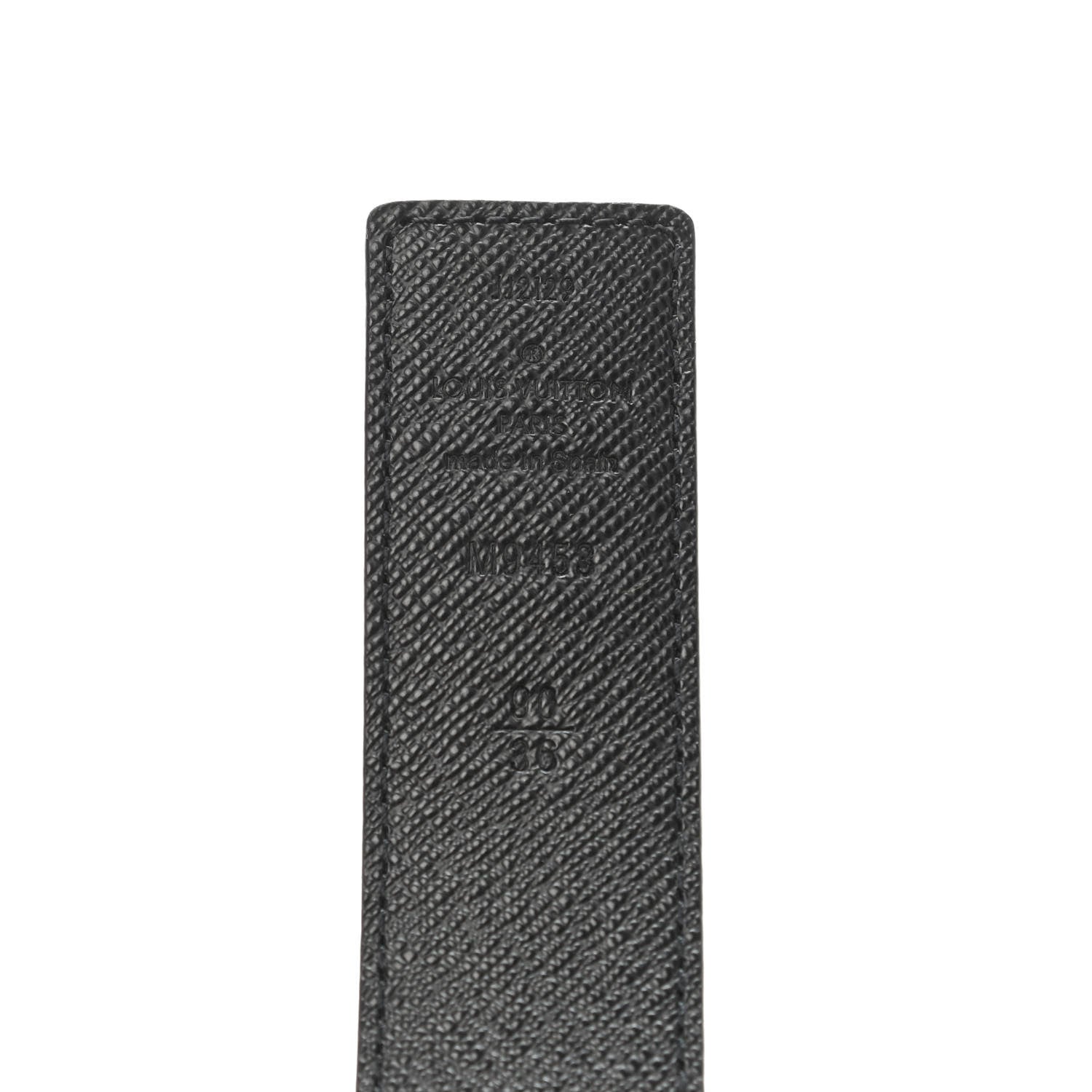 Louis Vuitton Calfskin Monogram 30mm LV Initiales Reversible Belt 90 36 Black 4 of 5