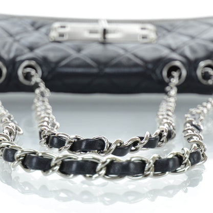 Chanel Lambskin Quilted East West Flap Navy 6 of 11