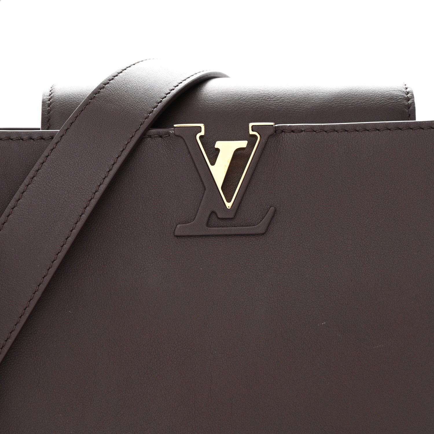 Louis Vuitton Smooth Calfskin Capucines MM Souple Chocolate