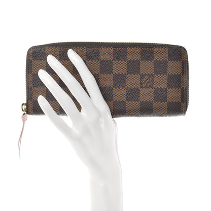 Louis Vuitton Damier Ebene Clemence Wallet Rose Ballerine 2 of 6