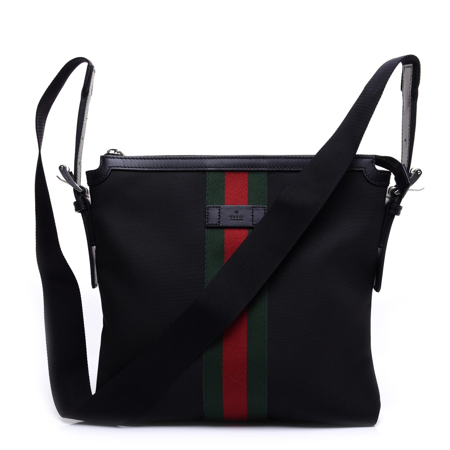Techno Canvas Web Messenger Bag Black