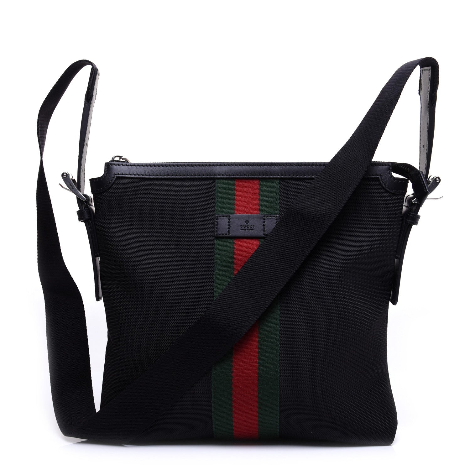 Gucci Techno Canvas Web Messenger Bag Black 1 of 13